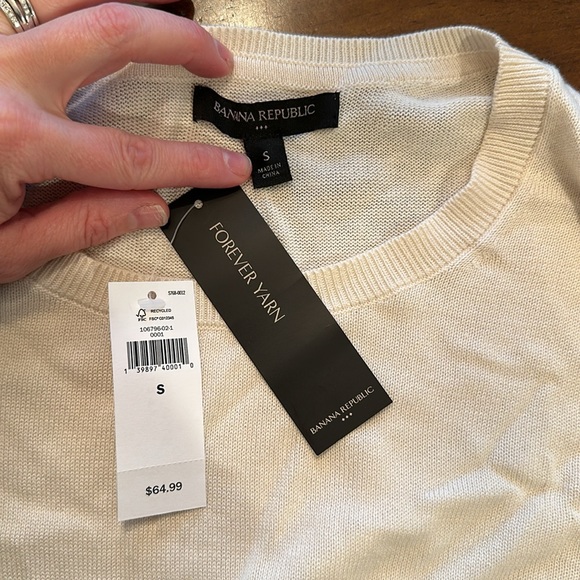 Banana Republic Cream Dress Blouse- Size Small - Picture 3 of 4